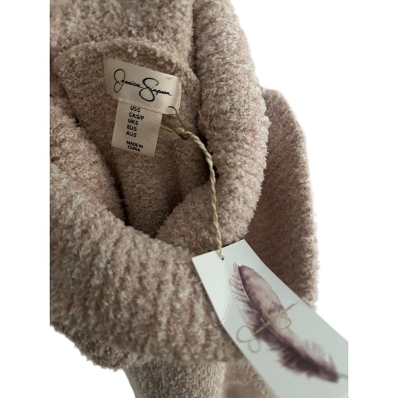 JESSICA SIMPSON Beige Turtleneck Furry Sweater Size Small NEW - Picture 5 of 5